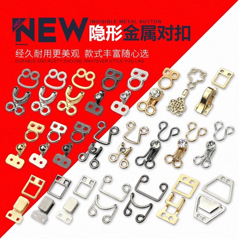 Nút Kim Loại Che Khuyết Điểm Nút Áo Khoác Lông Chồn Cho Quần Áo Fengji