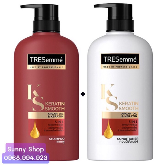 mơi Combo  Dầu gội Tresemme Thái 450ml + Dầu xả Tresemme Thái 450ml .