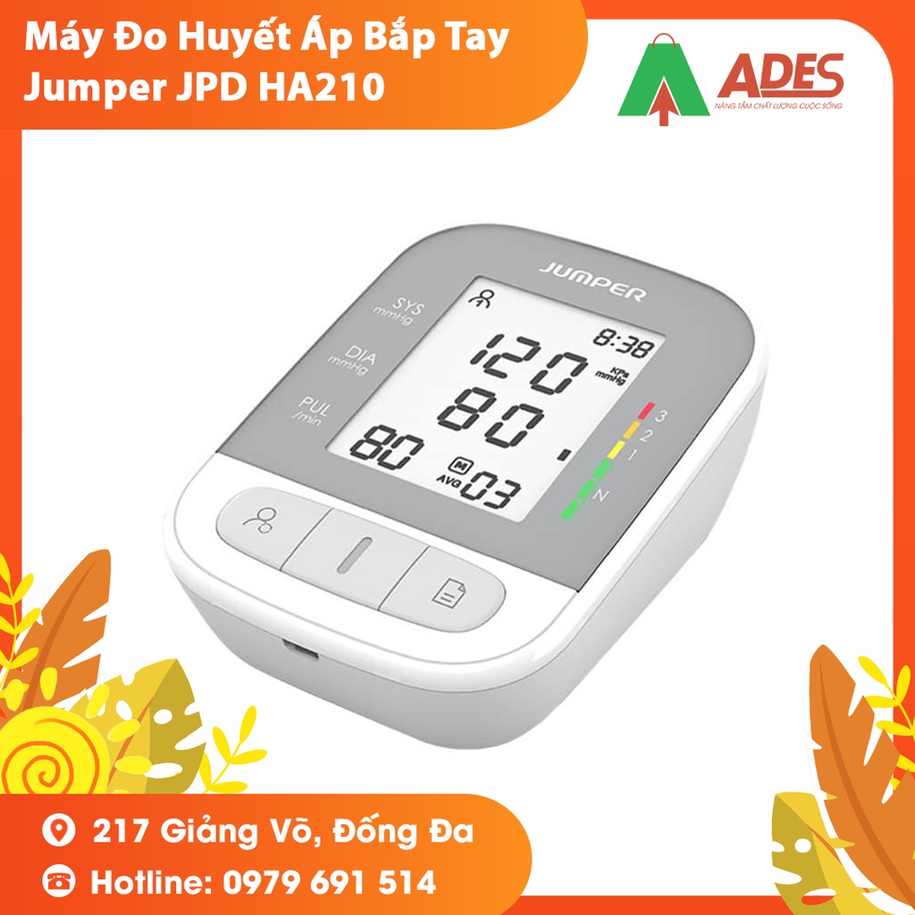 Máy Đo Huyết Áp Bắp Tay Jumper JPD HA210 - Hàng Chính Hãng, Giá Tốt