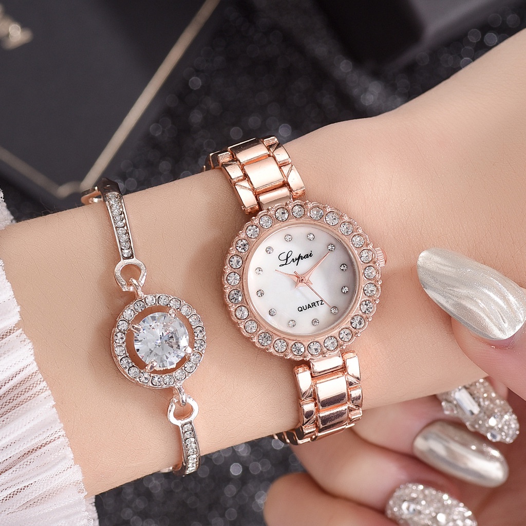 Đồng hồ nữ đeo tay LUPAI đẹp đính đá  cao cấp sang chảnh, thời trang, dây đai thép bền đẹp, giảm giá sốc. | BigBuy360 - bigbuy360.vn