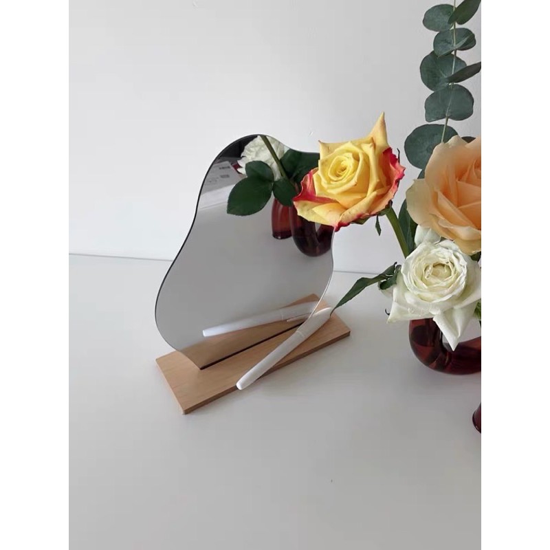 Gương Trang Điểm Để Bàn Khung Gỗ Nội Thất Hàn Quốc - Mini Mirror