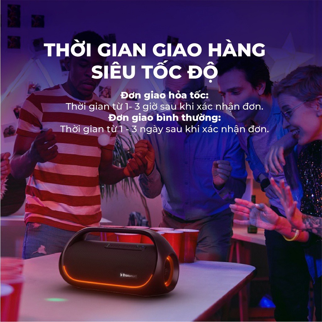 Loa Bluetooth 5.3 Tronsmart Bang Công suất 60W, Chống nước IPX6, Pin 10800mah