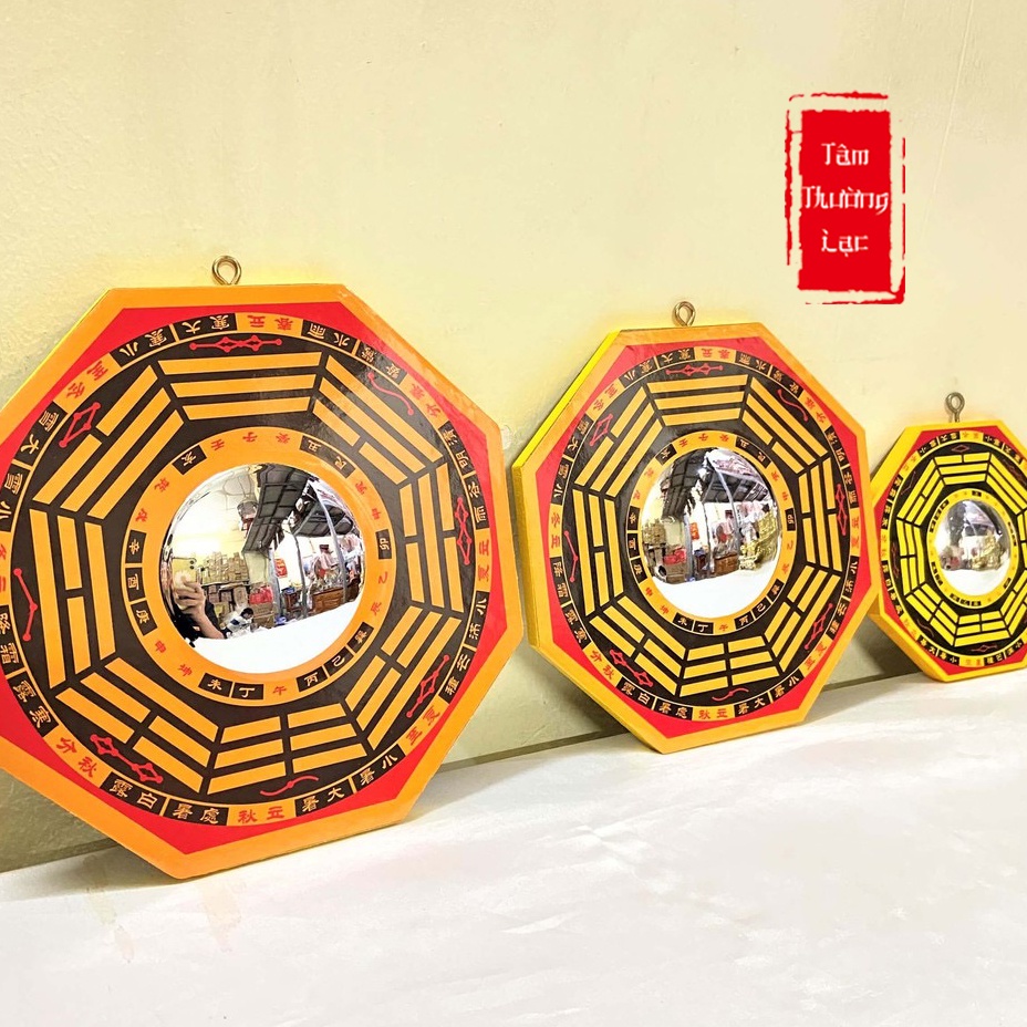 Gương Bát Quái Lồi Treo Cửa Xua Tà Trấn Trạch Mang Lại Vượng Khí Cho Gia Chủ