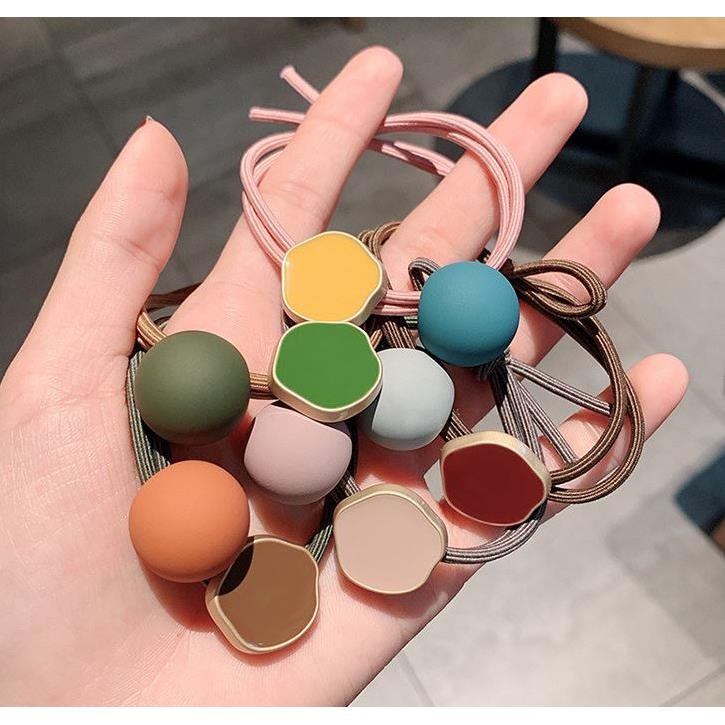 Dây Buộc Tóc Co Dãn Màu Trơn Xinh Xắn Cho Nữ C42