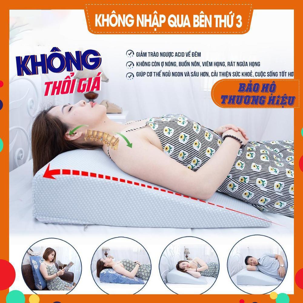 Gối chống trào ngược dạ dày người lớn YOROKOBI - Bảo hành xẹp lún 12 tháng - Thiết kế chống trượt khi nằm