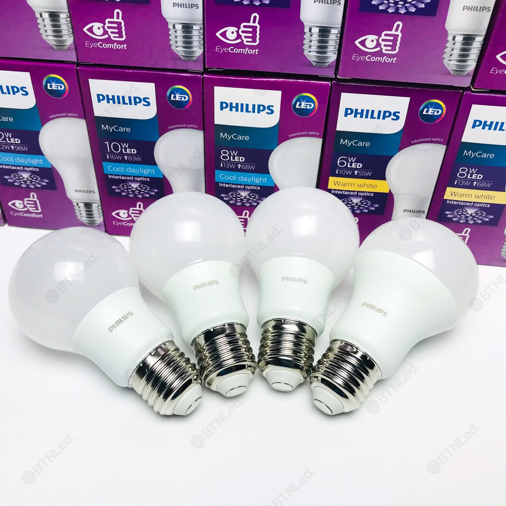 Bóng đèn PHILIPS LED Bulb MyCare E27 A60 - [HÀNG CHÍNH HÃNG] - Êm dịu cho mắt