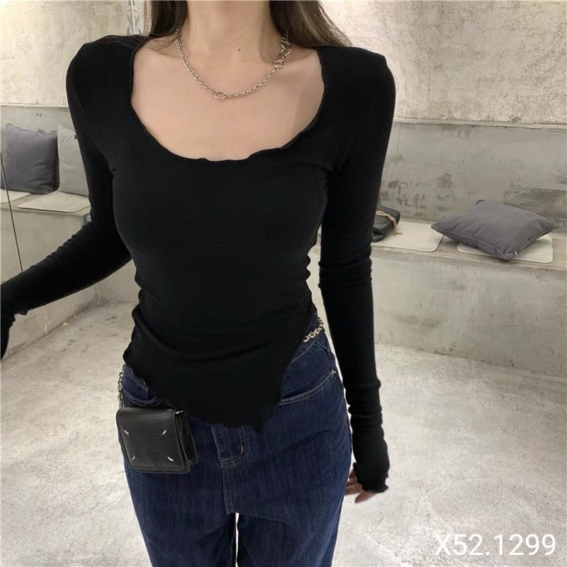 [HOT]  Áo Len Tăm Body Xẻ Vạt Tay Dài 3 Màu Cá Tính | BigBuy360 - bigbuy360.vn