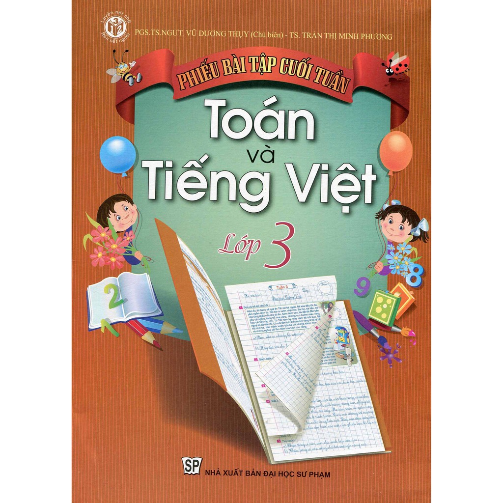 Sách Phiếu bài tập cuối tuần Toán và Tiếng việt lớp 3