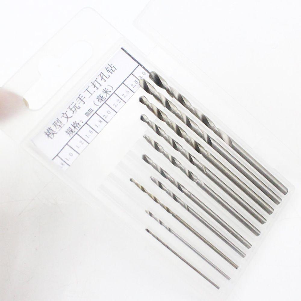 Bộ 10 Mũi Khoan Xoắn Tốc Độ Cao Bằng Thép Dùng Làm Đồ Gỗ