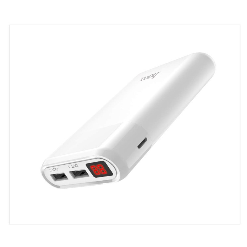 Sạc dự phòng 8000mAh 2 cổng (2 USB) Hoco B35B, sạc nhanh 2.1A, LCD báo pin