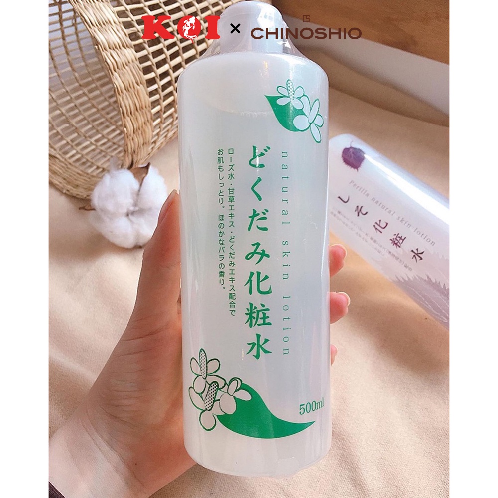 Nước hoa hồng diếp cá ngăn ngừa mụn Chinoshio Dokudami Perilla Natural Skin Lotion 500ml