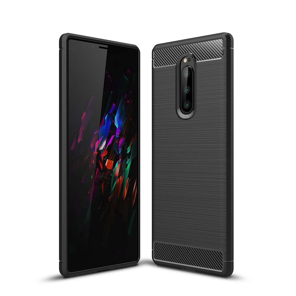 Ốp điện thoại TPU dẻo họa tiết sợi carbon thời trang cho SONY XPERIA XZ4 XZ3 XZ2 XZ4 XZ2 XZ1 COMPACT PREMIUM XA2