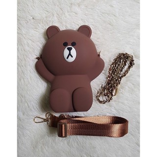 Túi Đeo Chéo Gấu Brown