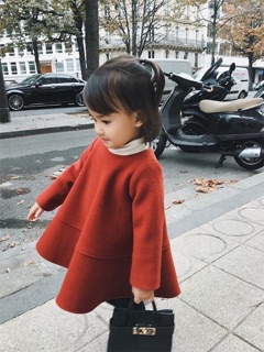Áo babydoll dạ đỏ