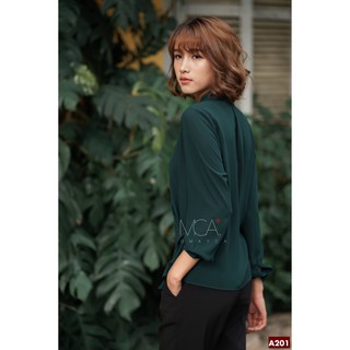 [CO MAYCA] Áo nữ vạt chéo nút eo A201