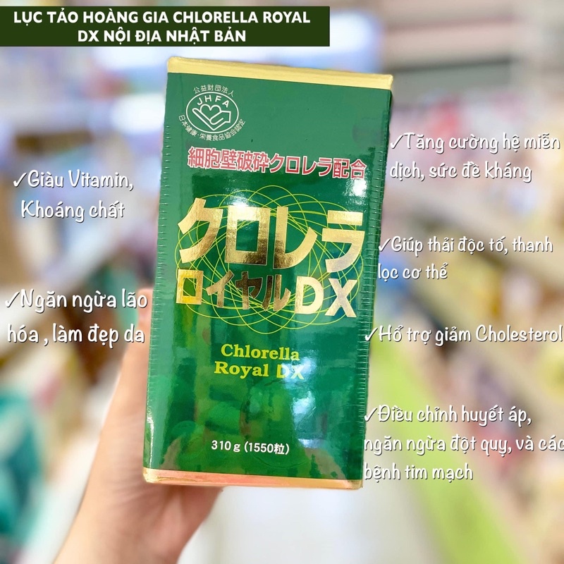 Tảo lục Chlorella Royal DX 1550 viên Nội Địa Nhật