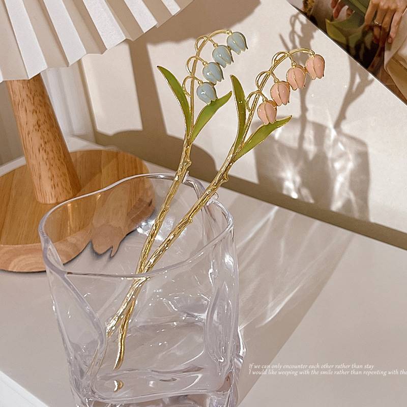 Kẹp Tóc Hình Hoa Tulip Bằng Kim Loại Thời Trang Hàn Quốc Cho Nữ