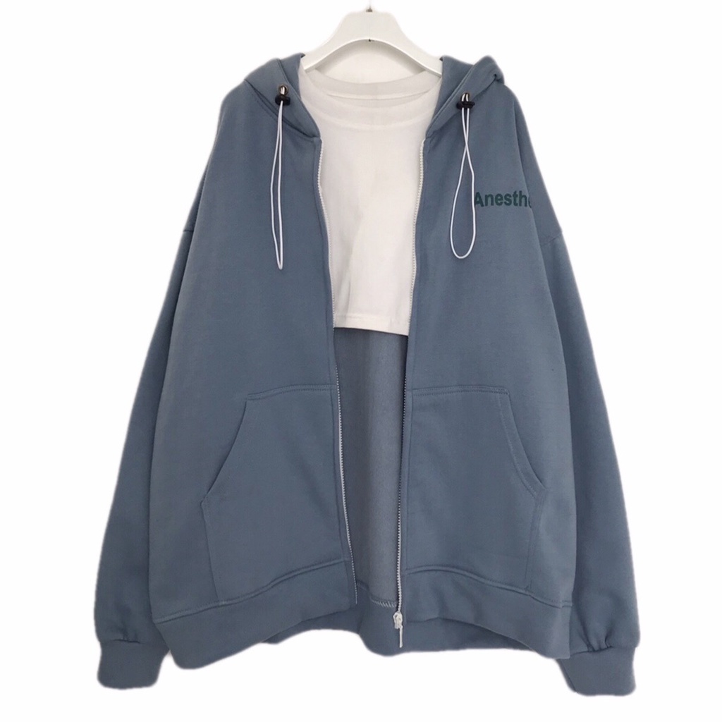 Áo khoác Hoodie AN BIỂN NHẠT ANESTHESIA Ulzzang U unisex nam nữ form rộng