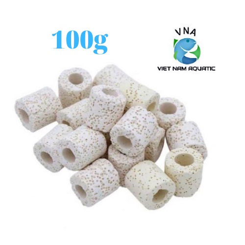 Sứ nhẫn trắng - Vật liệu lọc cho bể cá (100g)