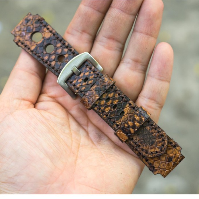 Dây đồng hồ RAM Leather cho CASIO 1200, AE 1200, 1300, 1100, A159 , A168 , Size 18 da dê thật cao cấp RAM Leather 1995