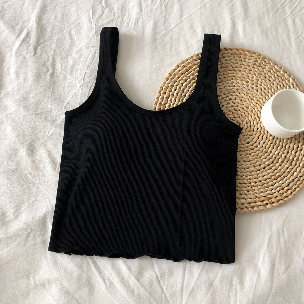 Áo Hai Dây Thể Thao Màu Sắc Đơn Giản Phong Cách Hàn Quốc