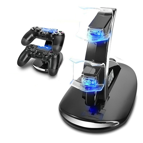 PO-USB Cho Tay Cầm Chơi Game PlayStation PS4,Giá Đỡ Sạc Nhanh Hai Cổng