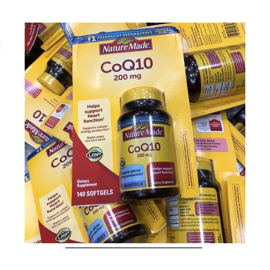 Viên uống bổ tim mạch CoQ10 Nature Made  140 viên của Mỹ