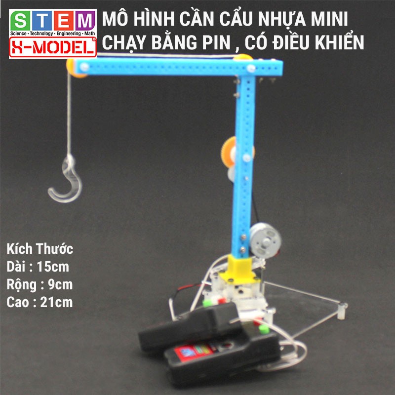 Đồ chơi sáng tạo STEM Mô hình Cần cẩu nhựa ST47 có điều khiển X- MODEL tự lắp ráp trí tuệ cho bé| Giáo dục STEM, STEAM