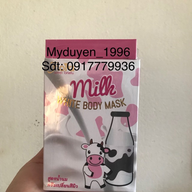 Kem và bột tắm Flora Milk White Body mask+tặng kèm xà phòng tắm trắng