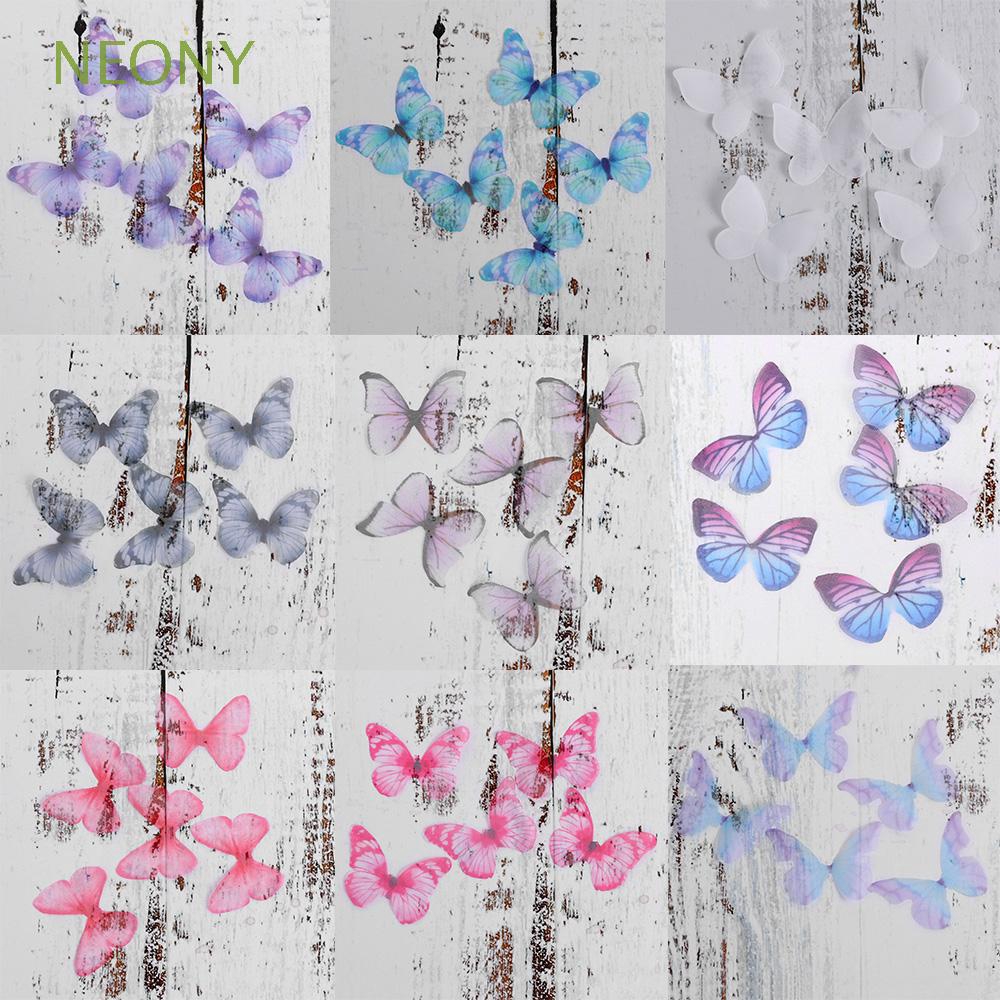 Set 5 bướm làm bằng vải Ethereal Organza cho trang trí
