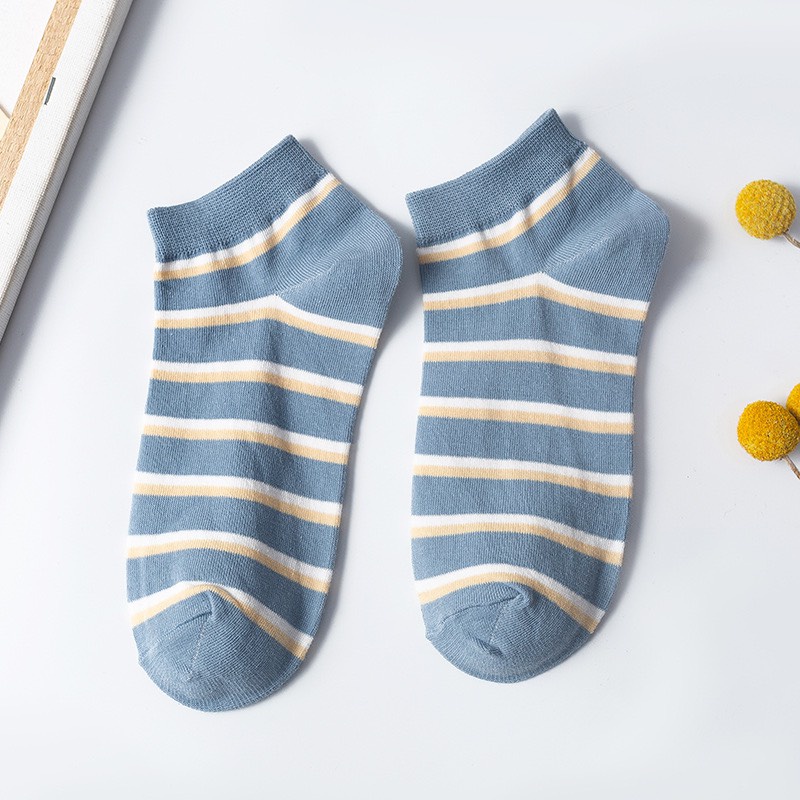 Set 10 Đôi Cotton  Hoạ Tiết Kẻ Karo Kèm Túi Zip