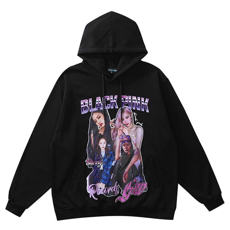 IELGY Áo Hoodie In Họa Tiết Phong Cách Hip Hop Thời Trang Cho Nữ