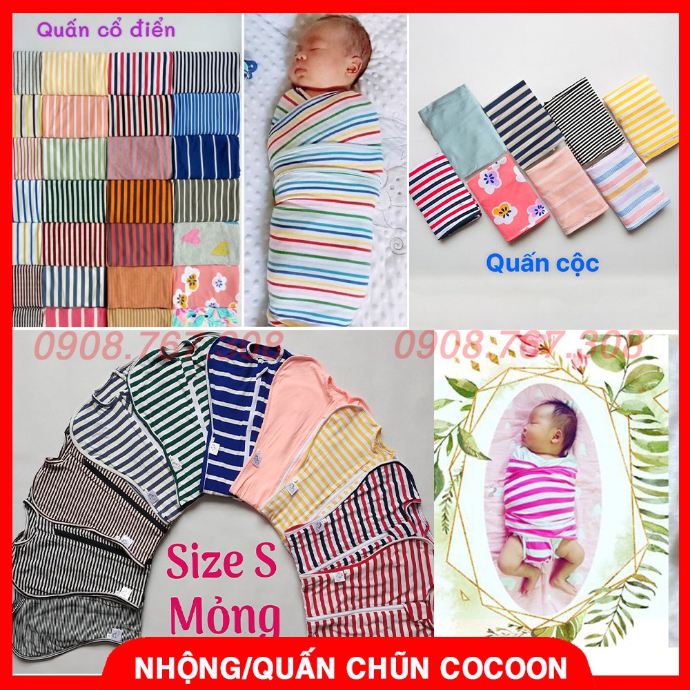 Nhộng Chũn/ Quấn Cộc/ Cổ Điện Cocoon Giúp Bé Ngủ Ngon, Sâu Giấc