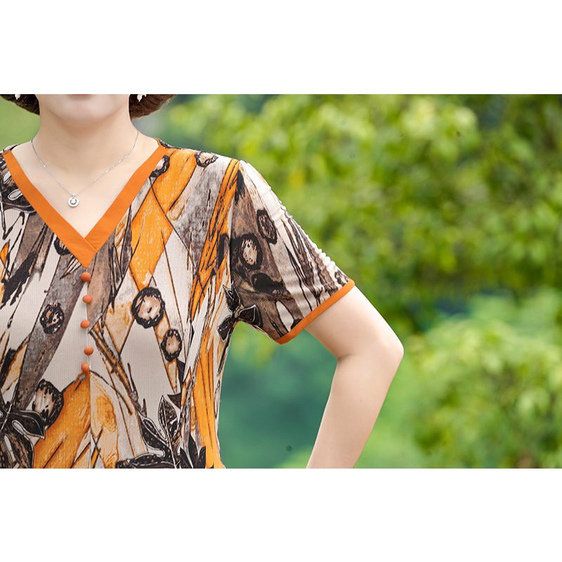 Đầm Thời Trang Mùa Hè Phong Cách Mới Dành Cho Phụ Nữ Trung Niên Trung Niên 40 Tuổi