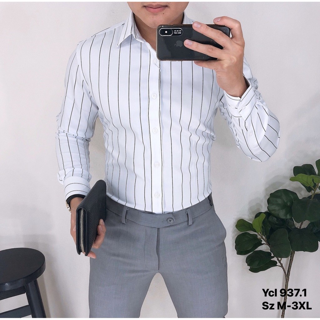 🚀 Sale | NGON BỔ RẺ | | ĐẲNG CẤP |_ Sơ Mi Nam Dài Tay, Sơ Mi kẻ sọc các màu trẻ trung -- Siêu Đẹp .. . 🔥 : :