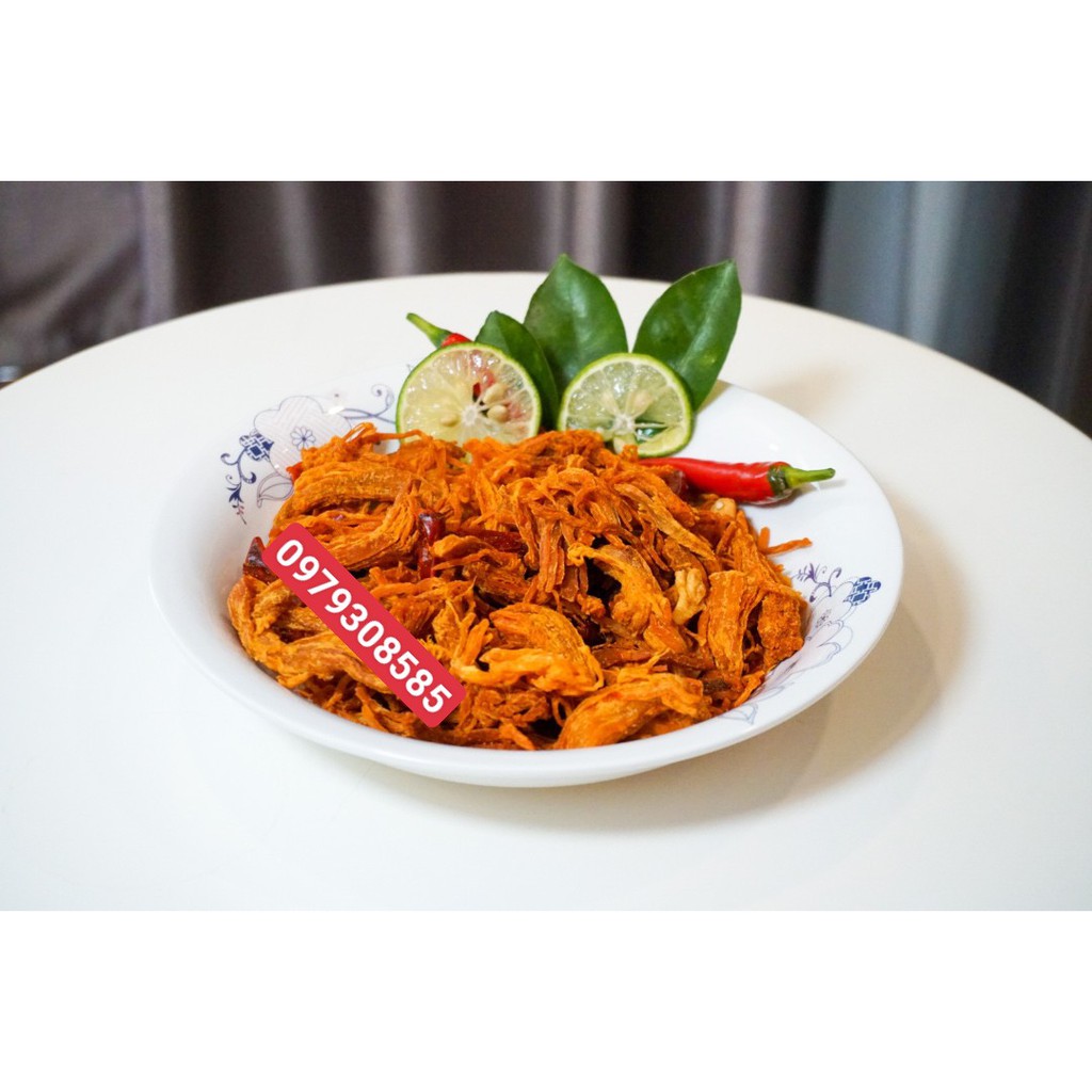 Khô heo, khô lợn cháy bơ tỏi sợi to 100gr loại đặc biệt cay vừa, đồ ăn vặt Hà Nội | BigBuy360 - bigbuy360.vn