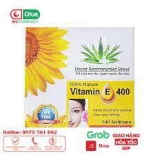 Viên uống Vitamin E 400 iu Giúp làm đẹp da - Hộp 100 viên bổ sung vtm E 400mg ngăn ngừa lão hóa, tốt cho sinh lý_[IDC]