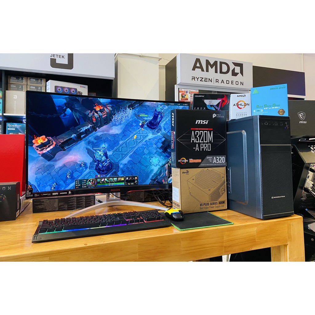 Thùng PC AMD VĂN PHÒNG NEW GIÁ RẺ ( A320 - 3000G - 8G - 120G ) | BigBuy360 - bigbuy360.vn