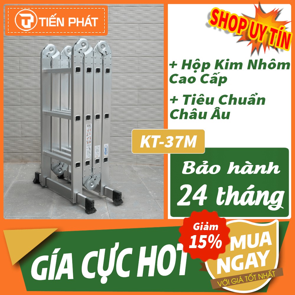 Thang nhôm gấp khúc đa năng 4 đoạn Kagami KT-37M/D