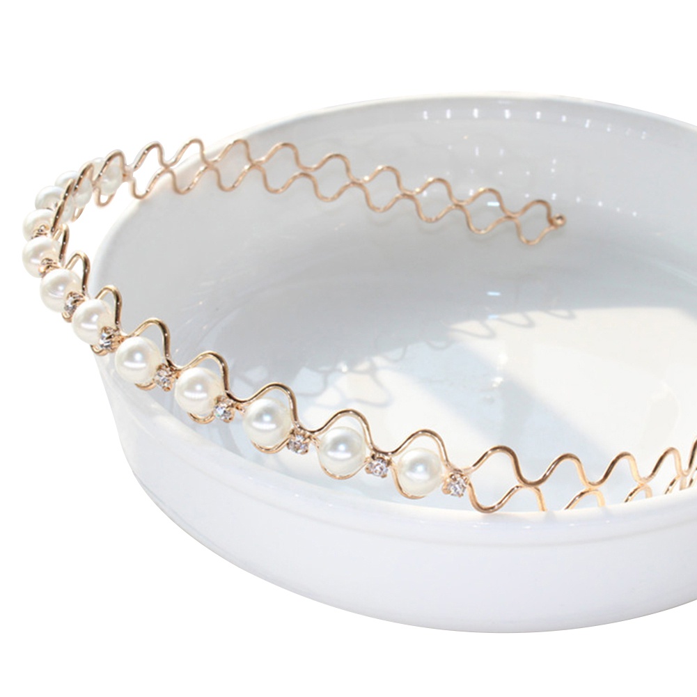 Băng Đô Cài Tóc Đính Đá Và Ngọc Trai Giả Thời Trang Cho Nữ