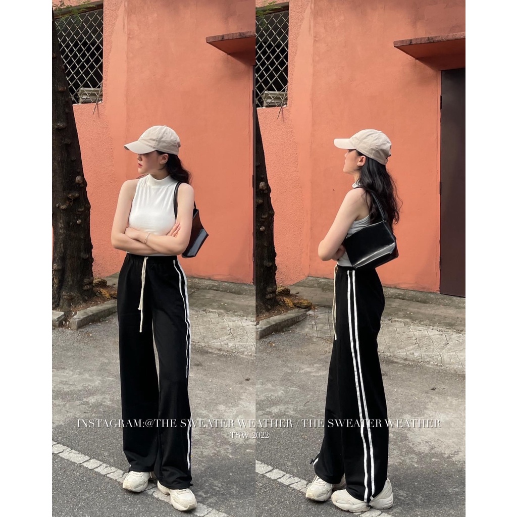[Ảnh thật/Video] Quần jogger da cá kẻ sọc mặc 2 kiểu - 29feb.closet - Q29