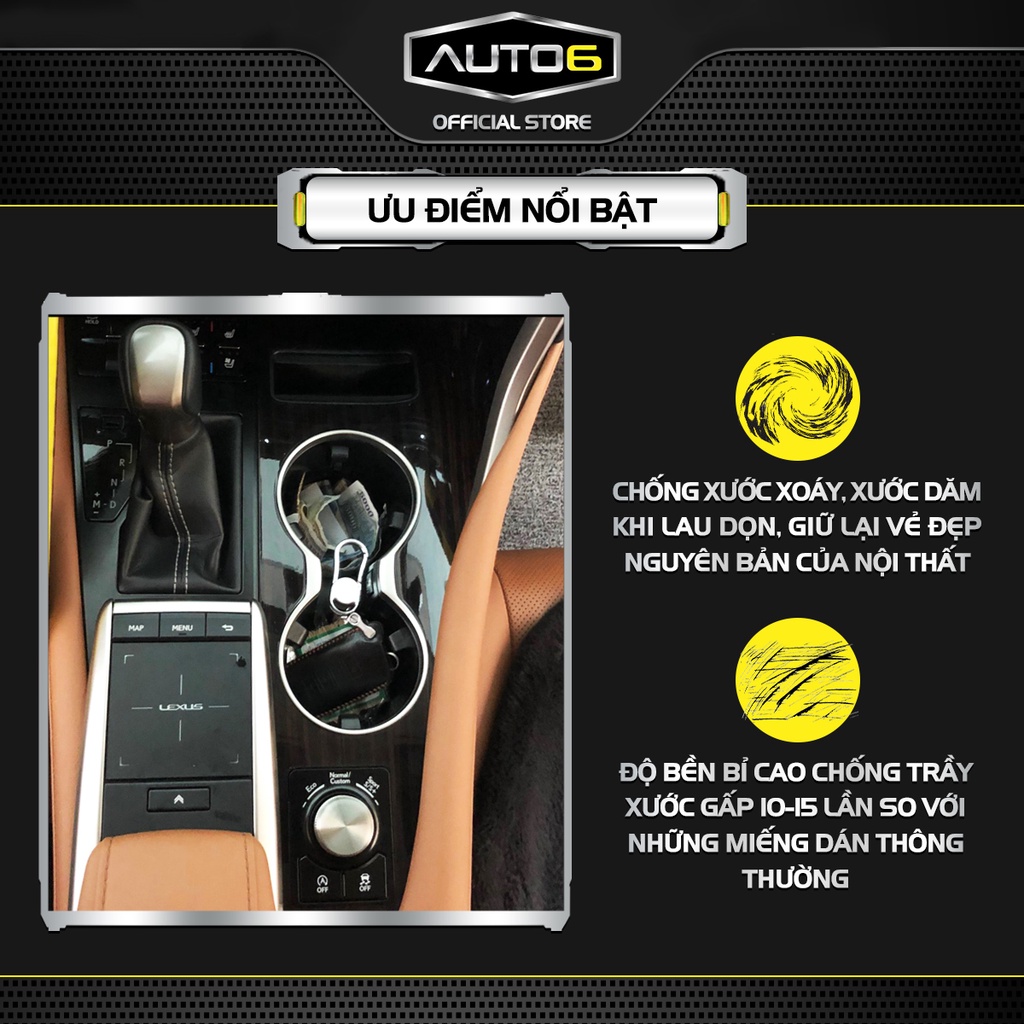 Bộ 8 chi tiết Film PPF trong suốt dán xe LEXUS RX350,300 2020-2022 chống xước bảo vệ nội thất ô tô - AUTO6