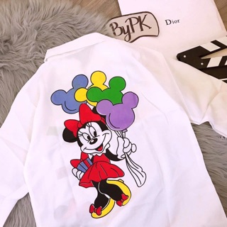 Áo sơ mi in hình Micky