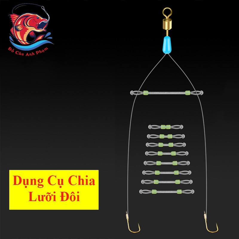 Dụng Cụ Chia Đôi Lưỡi Câu (Vỉ 10 chiếc), Thẻo Câu Chuyên Câu Đài Silicon Cao Cấp PK-25