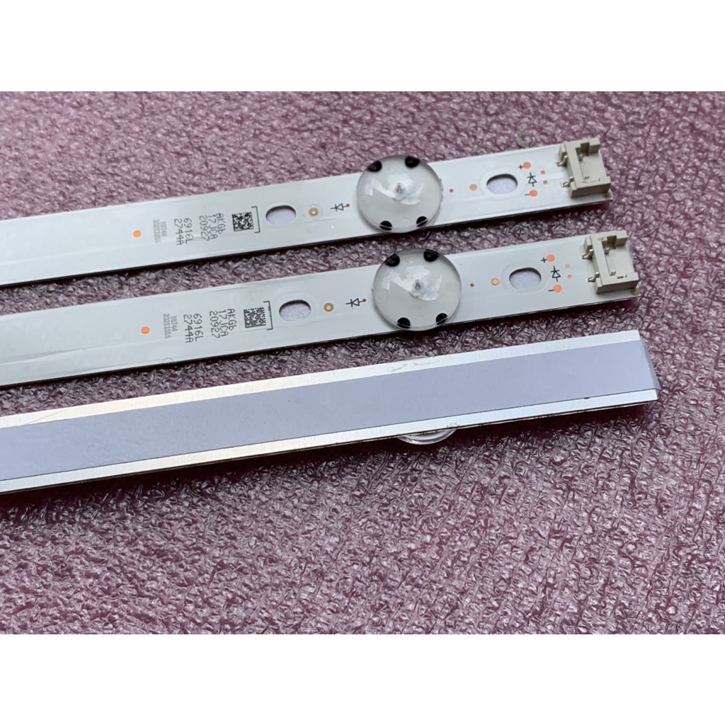 LED TIVI LG 43UH610 43UH617 43UH619 6916L-2744A HÀNG MỚI BỘ 3 THANH, MỖI THANH 8 BÓNG 3V DÀI 84,1cm.