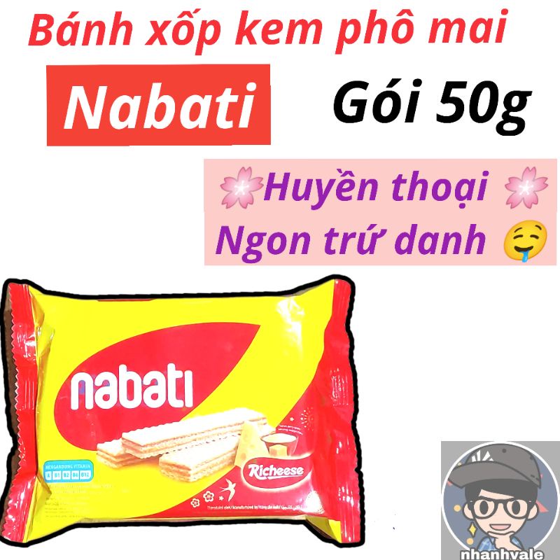 Bánh xốp kem phô mai Nabati gói 50g Huyền thoại Ngon trứ danh🤤