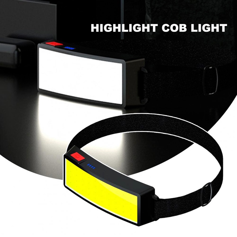 Đèn LED COB Đeo Đầu Mềm Mại Kèm Pin Có Thể Sạc Lại Tiện Dụng