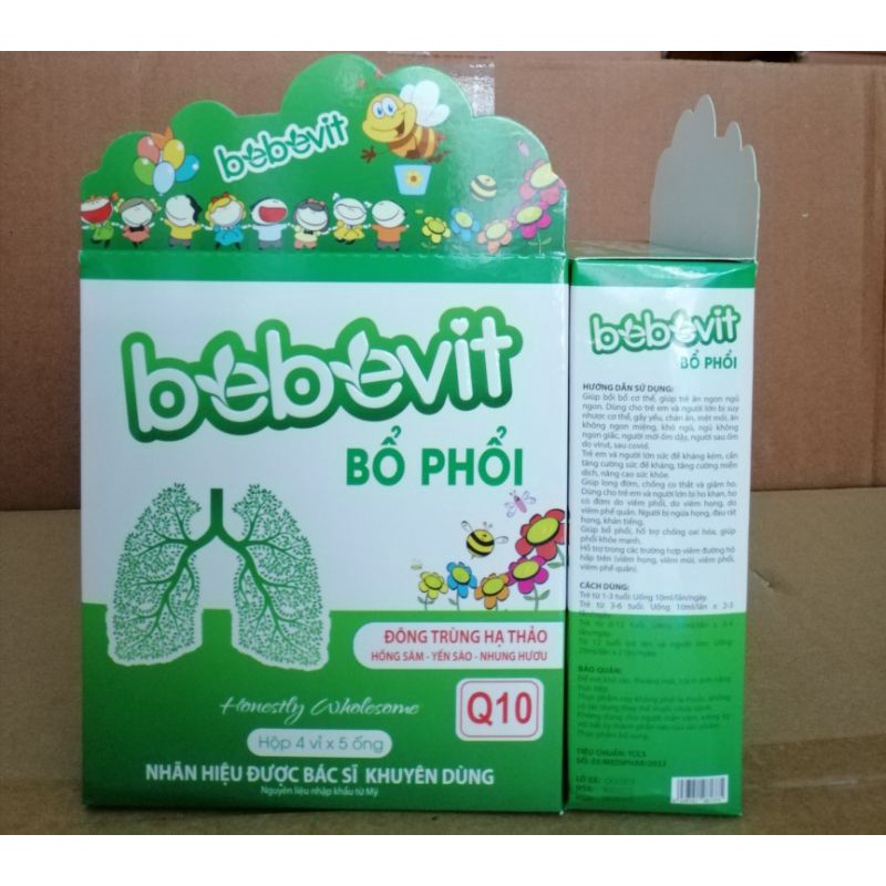 Bebevit bổ phổi, đông trùng hạ thảo, hồng sâm Yến sào