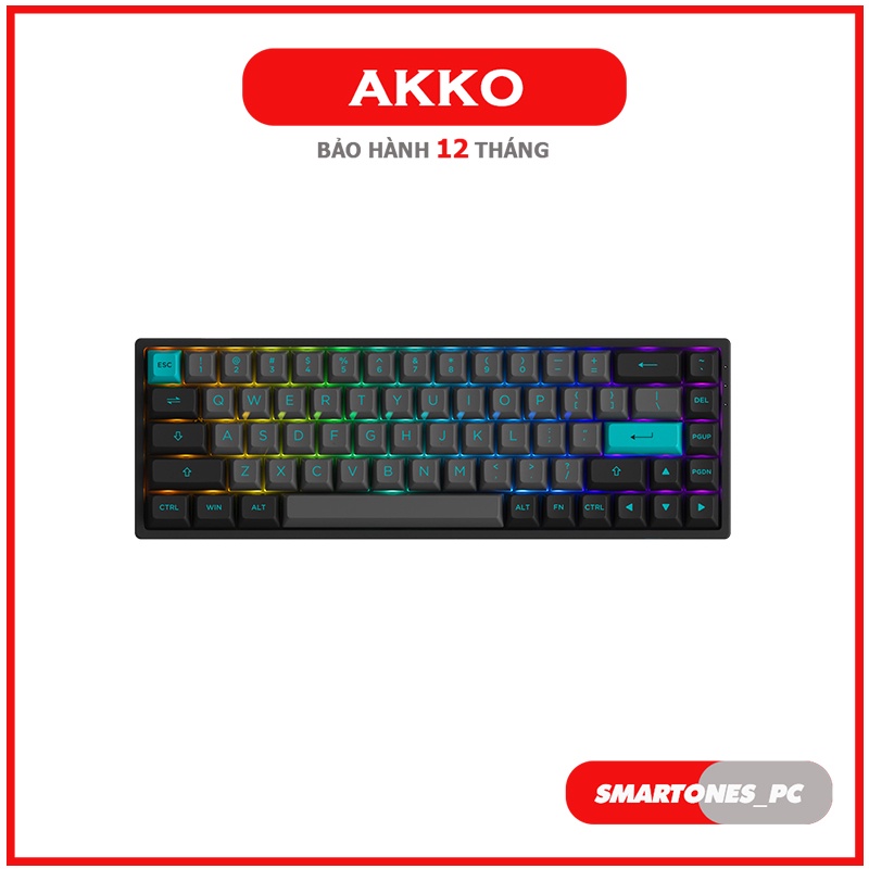 Bàn phím cơ AKKO 3068B Plus Black&Cyan