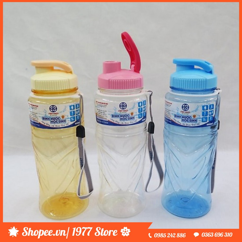 Bình nước học sinh có dây sách Việt Nhật-550ml,750ml,900ml.